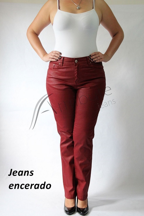 jeans encerado plus size
