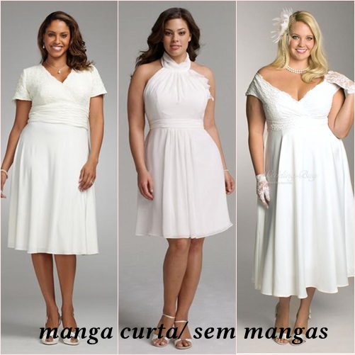 vestido branco plus size para casamento civil
